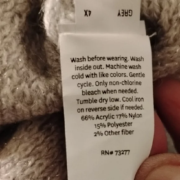 EVRI Gray and Cream Women's Cardigan - Picture 4 of 4